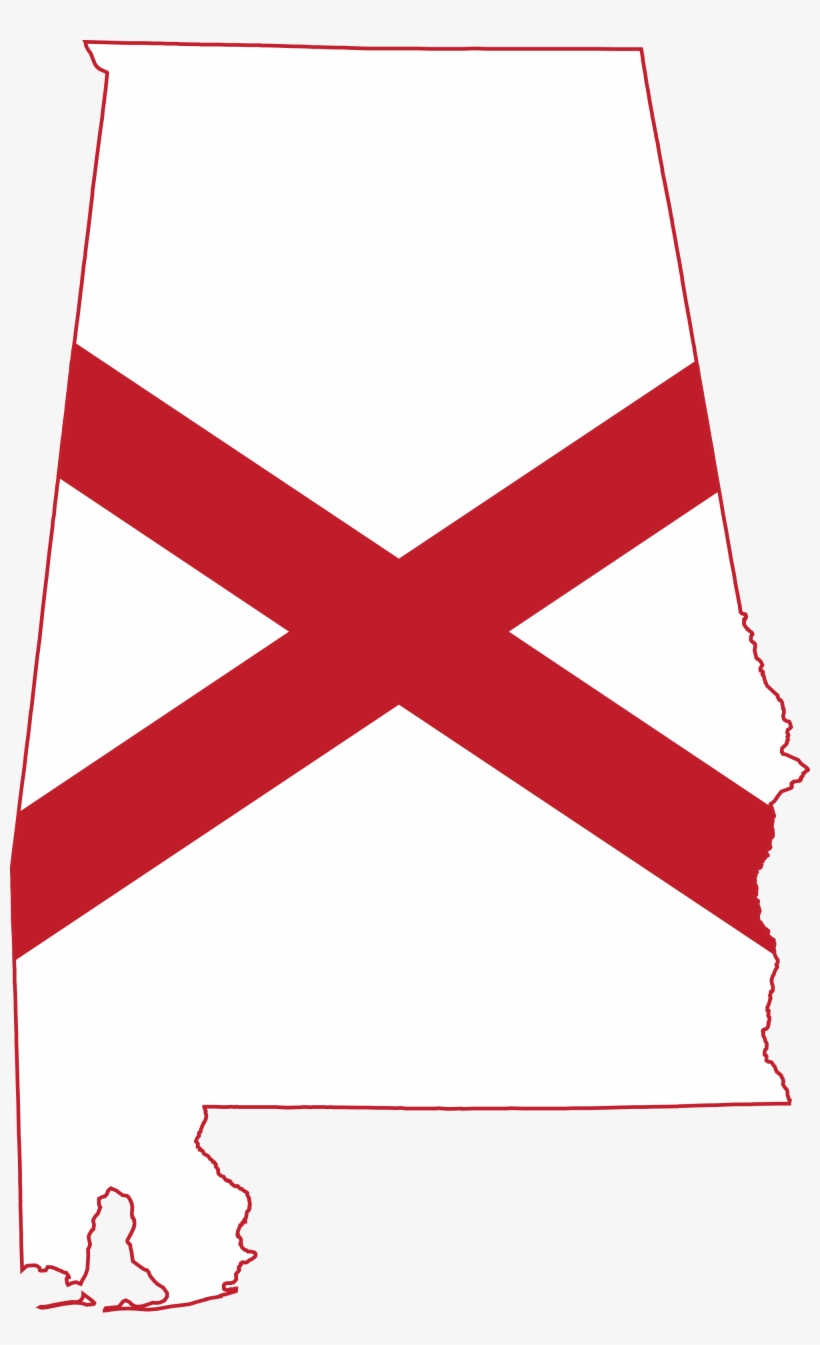 2000px Flag Map Of Alabama - Alabama State Flag Logo, transparent png