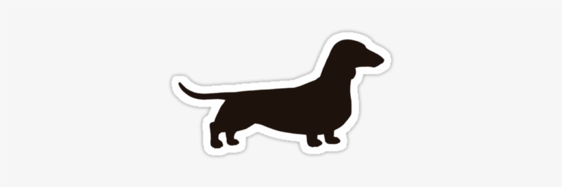 Dachshund Silhouette ' Sticker By Jenn Inashvili - Stickers Dachshund, transparent png