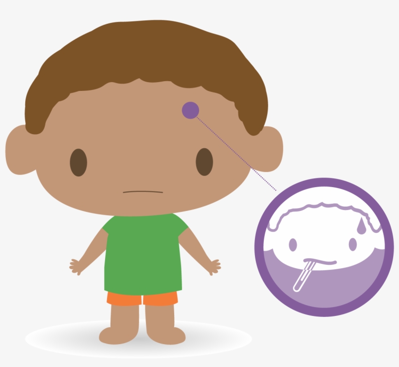 Sick Clipart Viral Fever - Child Fever Png, transparent png