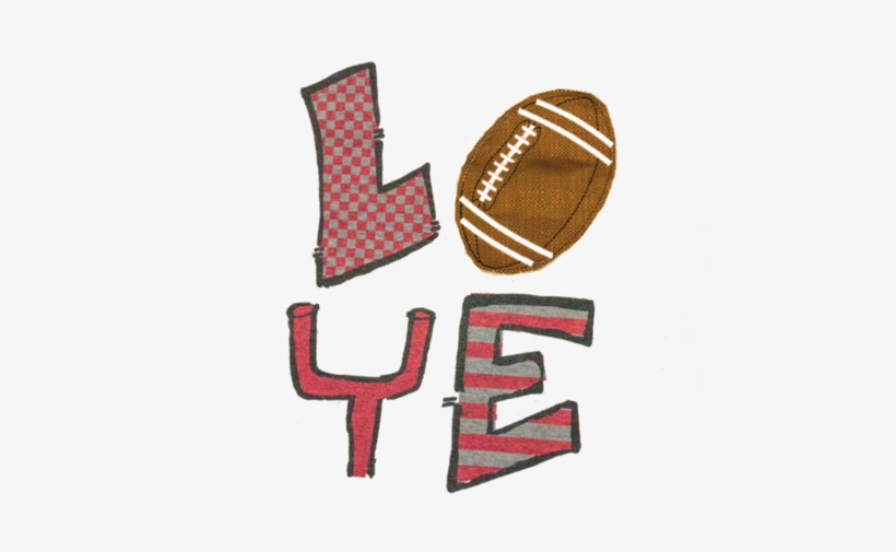 Fringed Love Football - Blue, transparent png