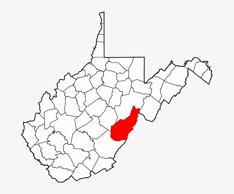 Map Of West Virginia Highlighting Pocahontas County - Pocahontas County West Virginia, transparent png