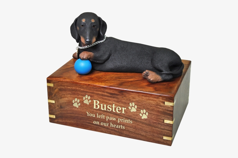 Wholesale Dachshund Dog Figurine Wood Urn Engraved - Dachshund, transparent png