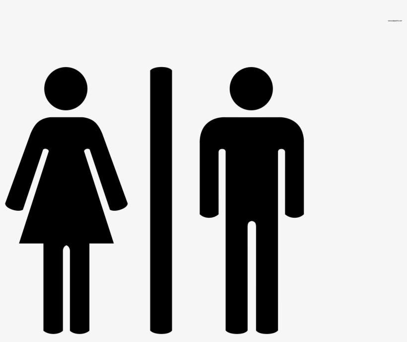 Clip Arts Related To - Male And Female Bathroom Symbols, transparent png