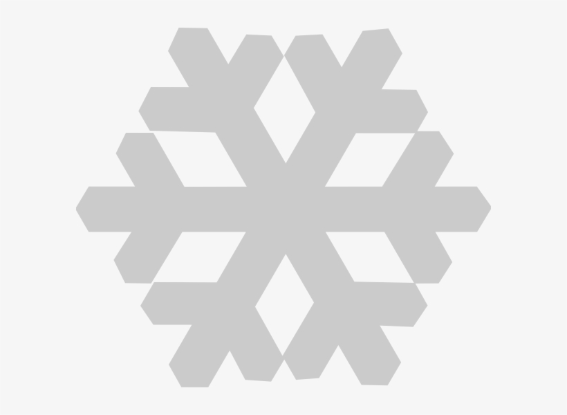 Grey Clipart Snowflakes - Snowflake Grey, transparent png