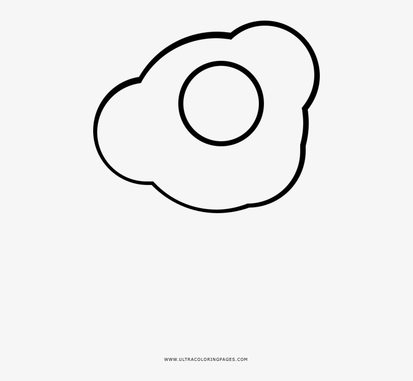 Fried Egg Coloring Page - Line Art, transparent png