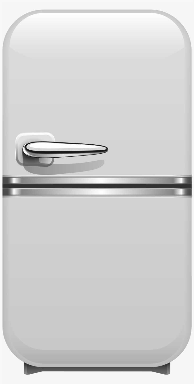 White Retro Fridge Png Clipart - Clip Art, transparent png