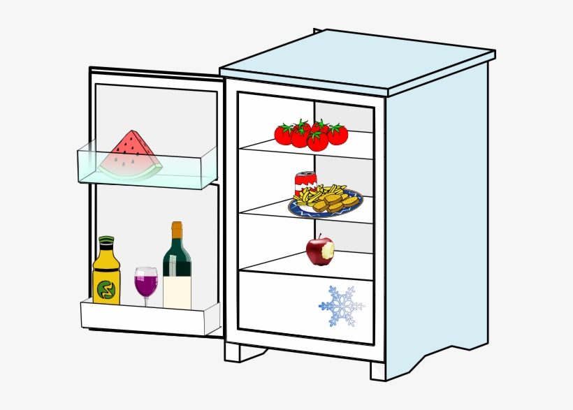 Free Vector Fridge With Food Jhelebrant Clip Art - Animals In The Fridge, transparent png