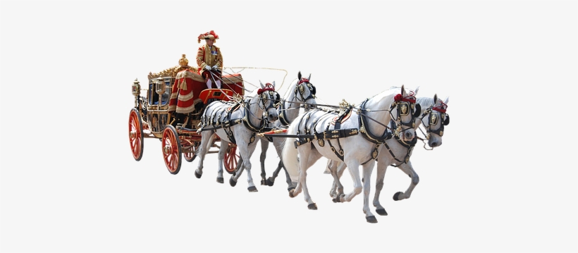 Coach, Team, Quad, Ceremony, Solemnly - Horse Drawn Carriage Png, transparent png