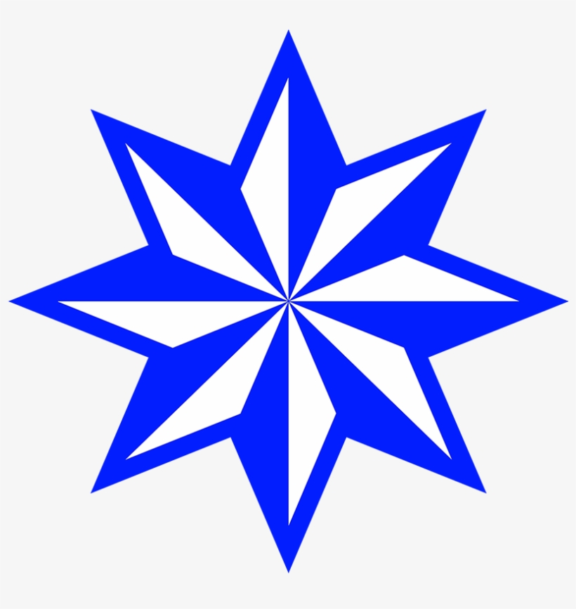 Pointed Star Orange Blue Clipart Stars Png Png Clipart - Red 8 Point Star, transparent png