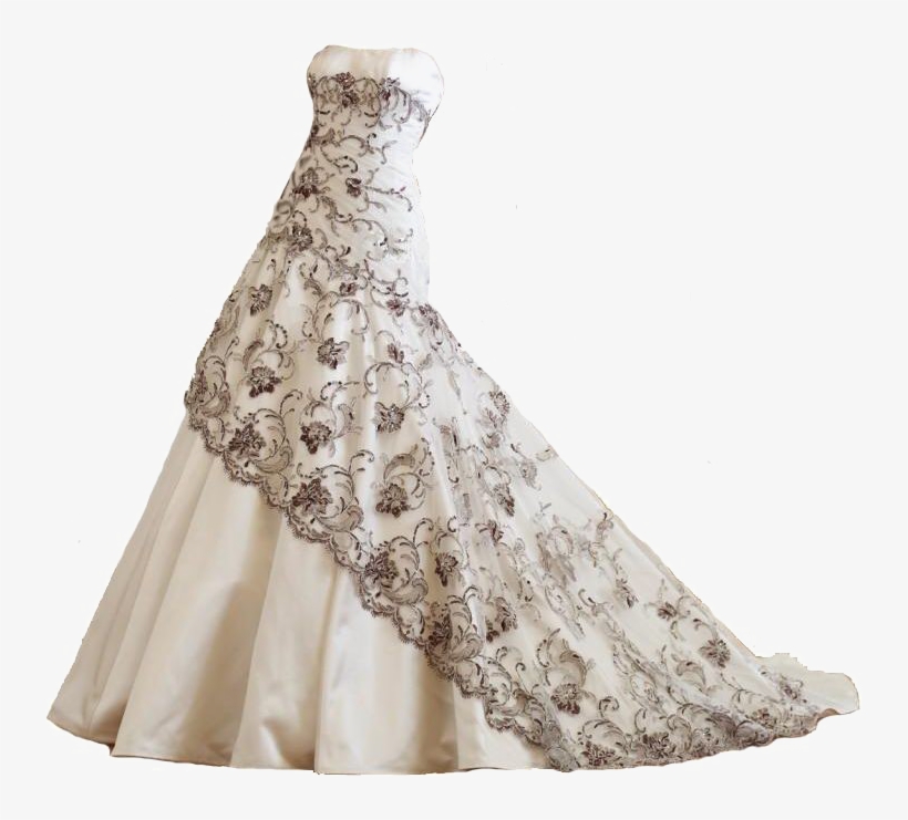 Dress Png Image Background - Black And White Wedding Dress, transparent png