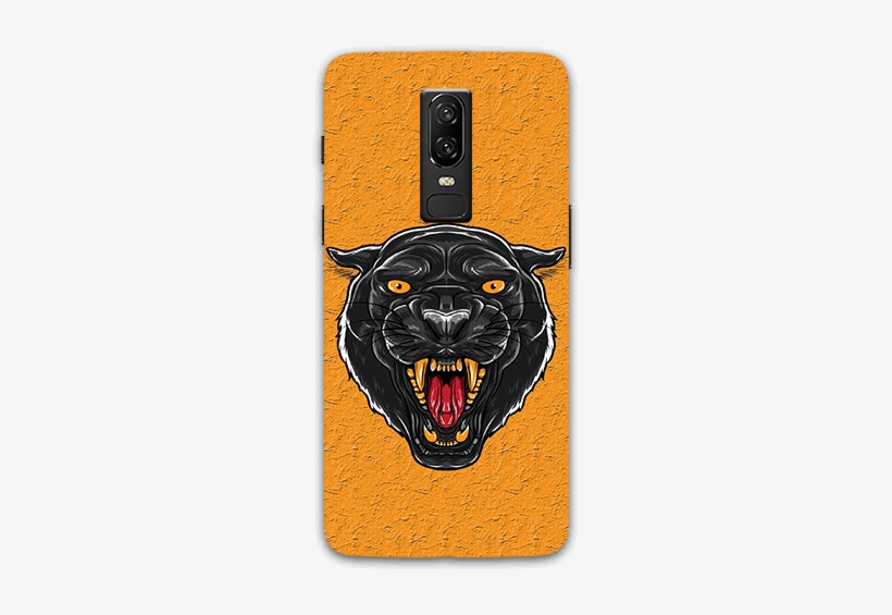Angry Black Panther Face Oneplus 6 Mobile Case - Mobile Phone, transparent png