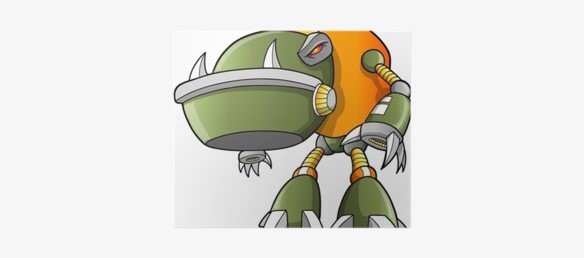 Massive Warrior Robot Cyborg Soldier Vector Poster - Robot, transparent png