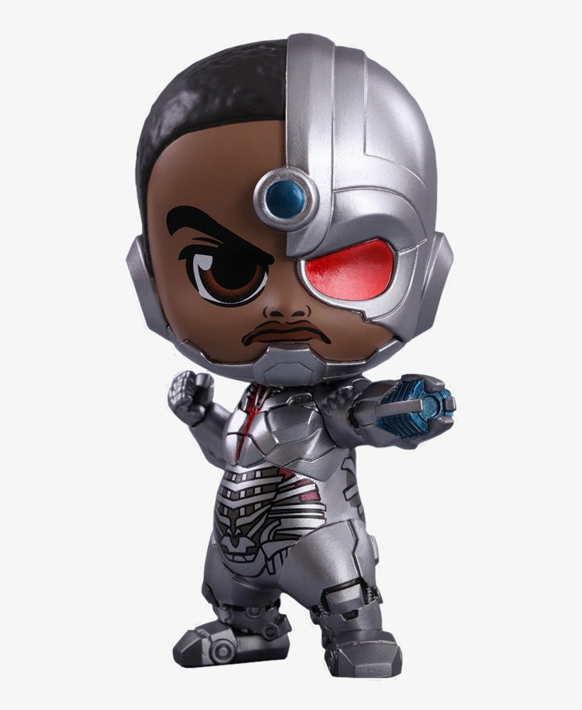 Justice League Cyborg Cannon Png Clipart Black And - Mcdonalds Justice League Bobble Head, transparent png