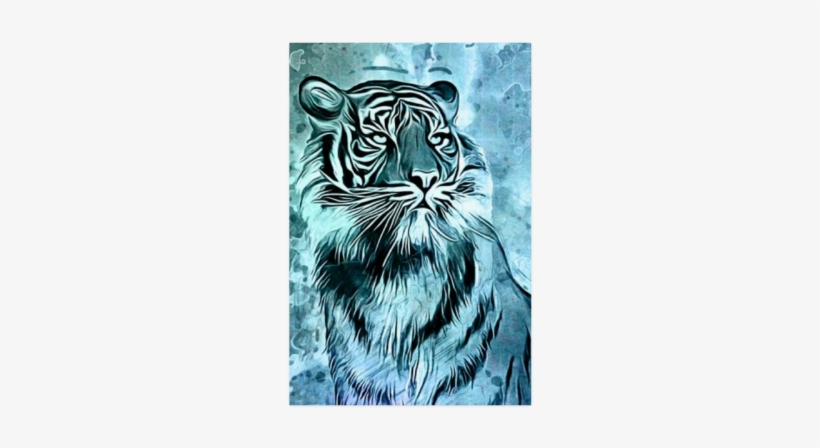 Watercolor Tiger Poster 16"x24" - Designedbyindependentartists Case For Lg K4 2017 -, transparent png