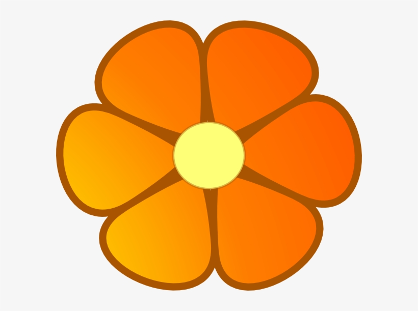 Orange Blossom Note Services Clip Art At Clker - Orange Flower Clipart Png, transparent png
