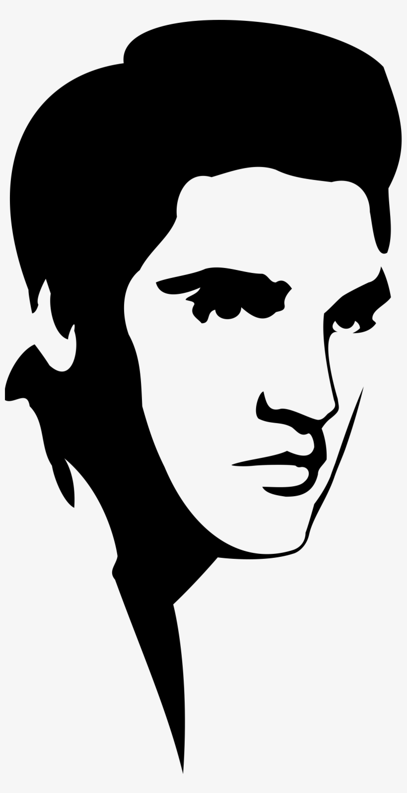 Open - Elvis Presley Stencil, transparent png