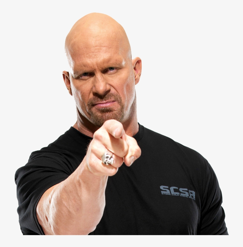 Steve - Stone Cold Pointing, transparent png