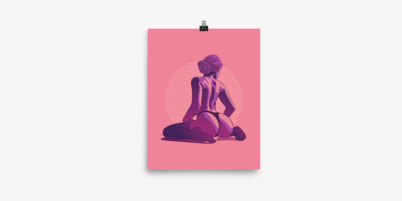 Printed Watercolour Hot Girl Poster Of Sexy Woman In - Sitting, transparent png