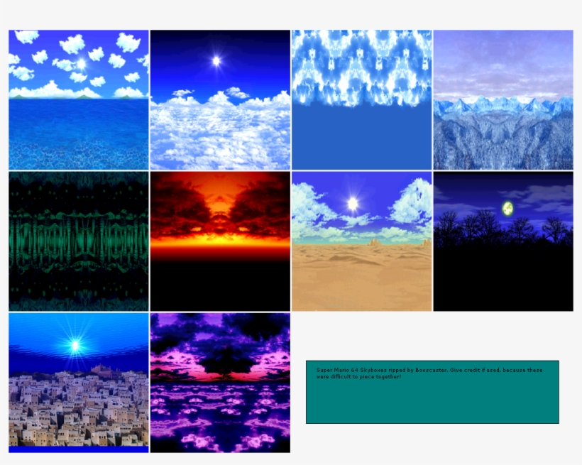 The Unsettling Skyboxes Of Super Mario 64 - Super Mario 64 Backgrounds, transparent png