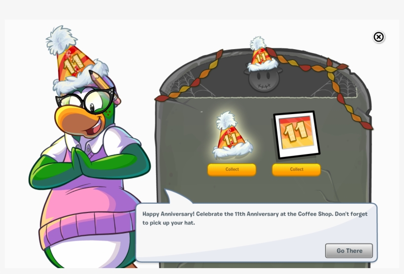 Halloween Party 2016 Anniversary - Club Penguin 11th Anniversary Hat, transparent png