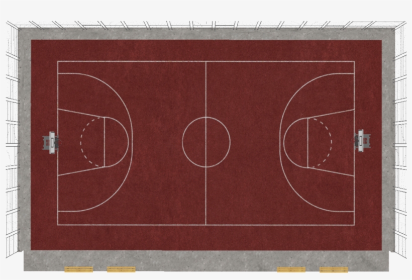 Basketball Court Floor Clipart - Basketball, transparent png