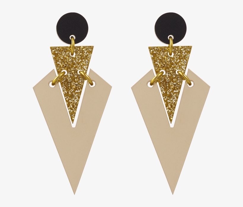 Art Deco Droplets - Earrings, transparent png