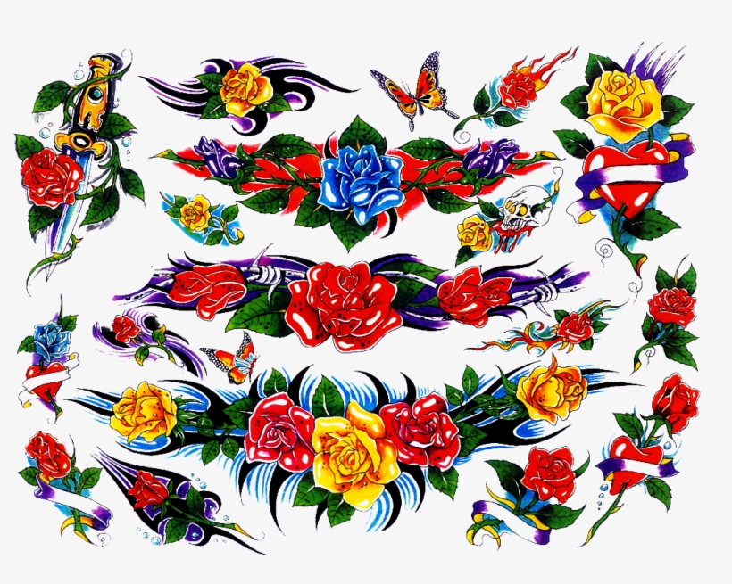 Colored Tattoo Shape 001 - Tattoo, transparent png