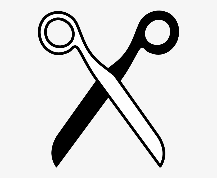 Scissors Black & White Clip Art At Clipart - Black And White Scissors, transparent png
