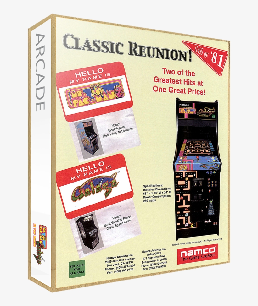 20th Anniversary Class Of 1981 Reunion - Ms Pacman Galaga, transparent png
