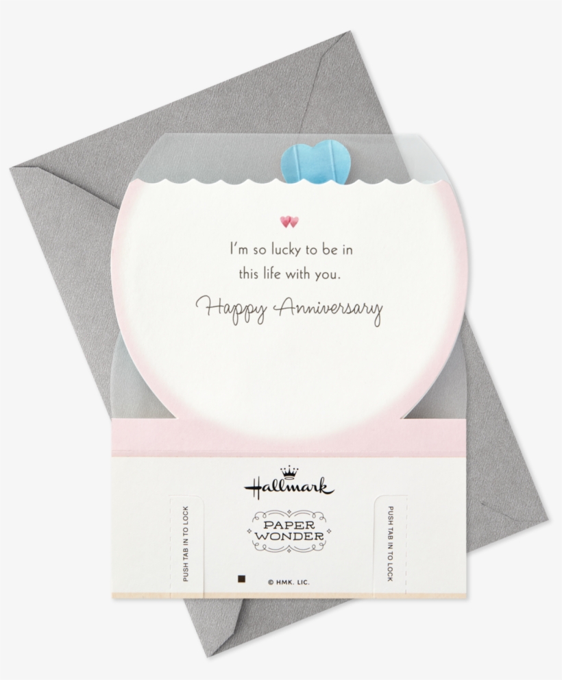 Lucky In Love Fishbowl Pop Up Anniversary Card - Label, transparent png