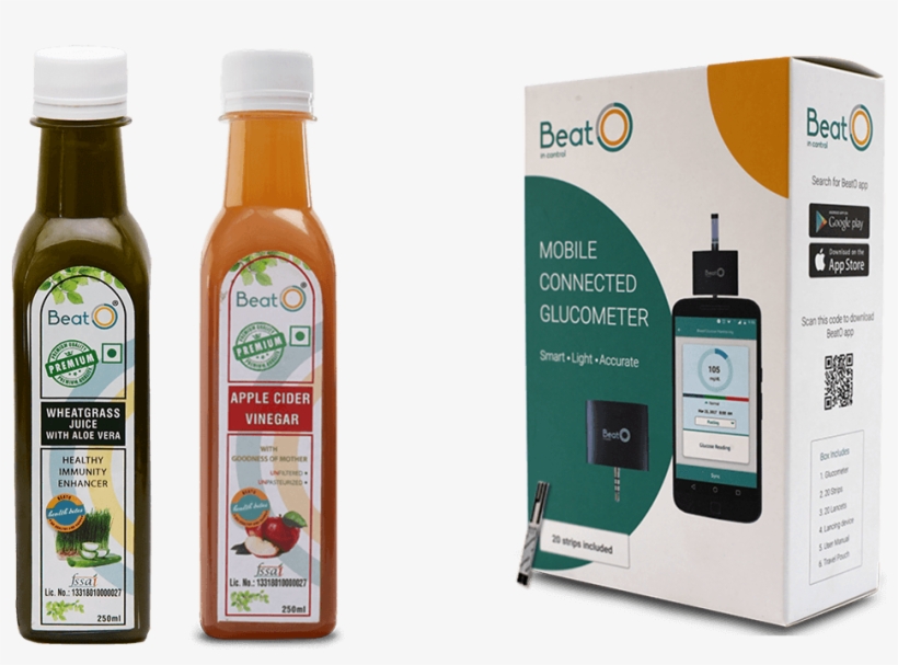 Smartphone Glucometer With Strips - Bottle, transparent png