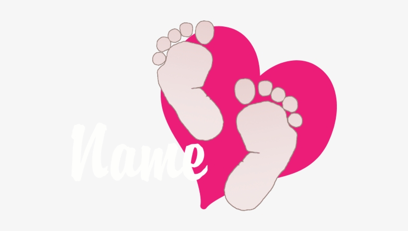 Baby Footprints And Name Maternity T-shirt, transparent png