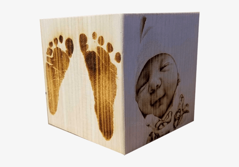 Baby Block Custom Engraving With Baby Photo, Engraved - Carving, transparent png