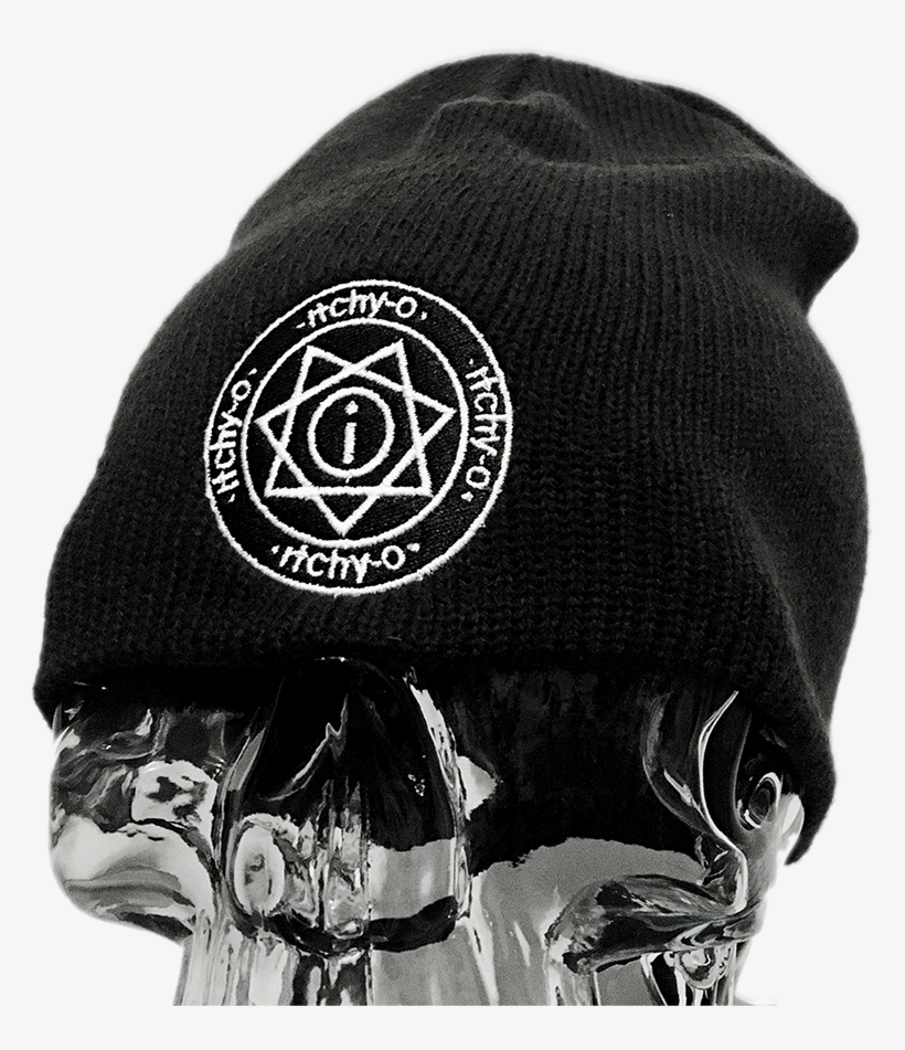 Itchy-o Knit Hat Patch Black - Knit Cap, transparent png