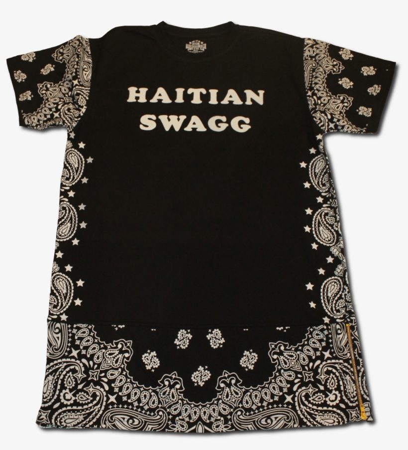 Haitian Swagg Black Bandana Print Extended - Motif, transparent png