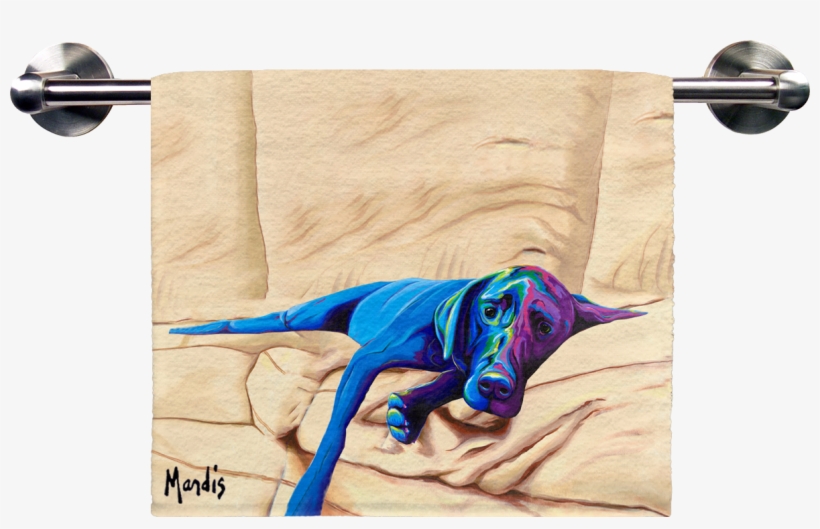 The Home Alone Full Face Hand Towel, Depicting A Weimaraner, - Towel, transparent png