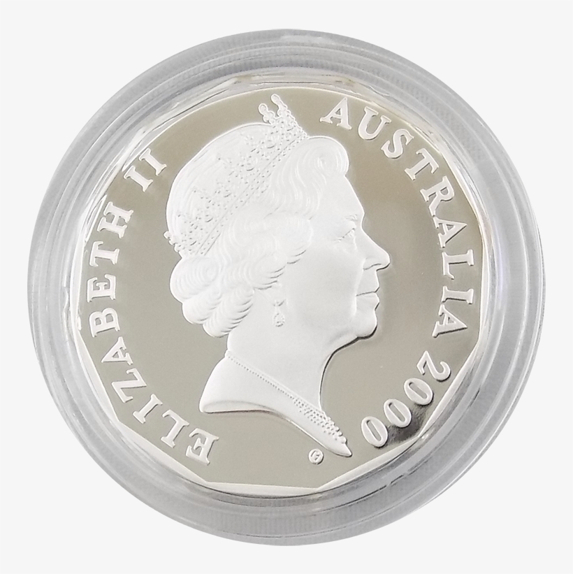 Pre-owned 2000 Australia Royal Visit 50 Cent Proof - Silver, transparent png
