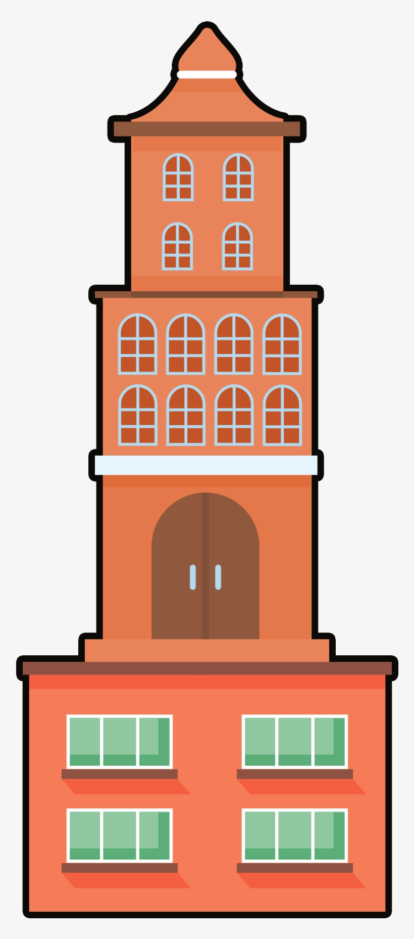 Hand Drawn Element Building Bell Tower Png And Psd, transparent png