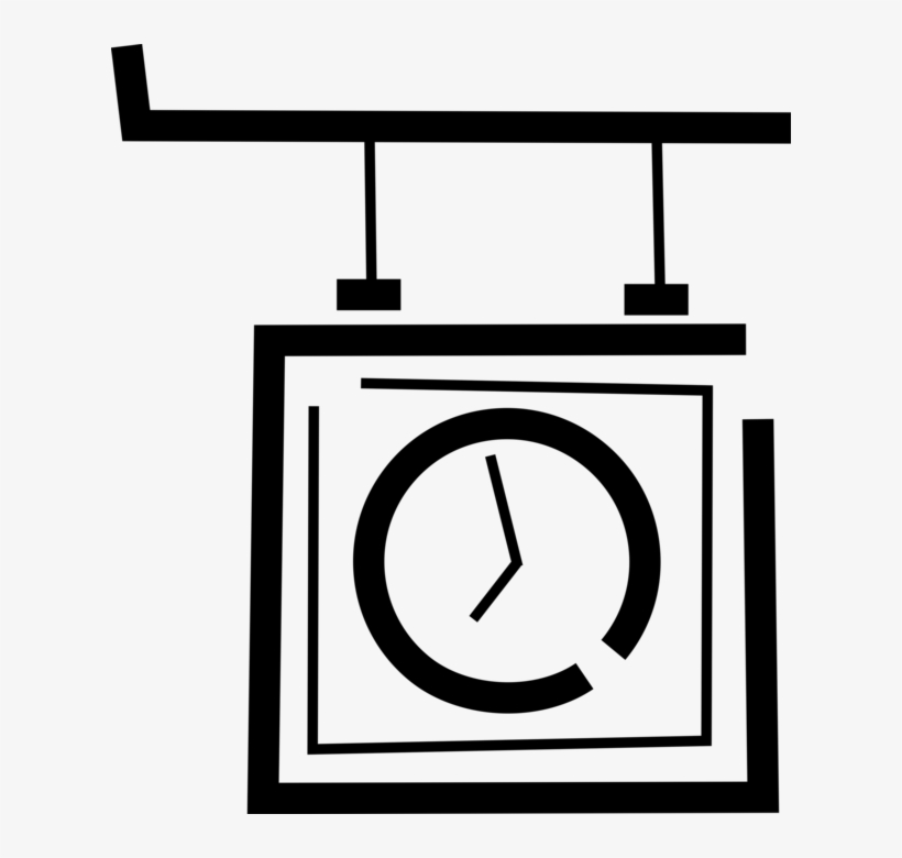 Vector Illustration Of Subway Station Time Clock, transparent png