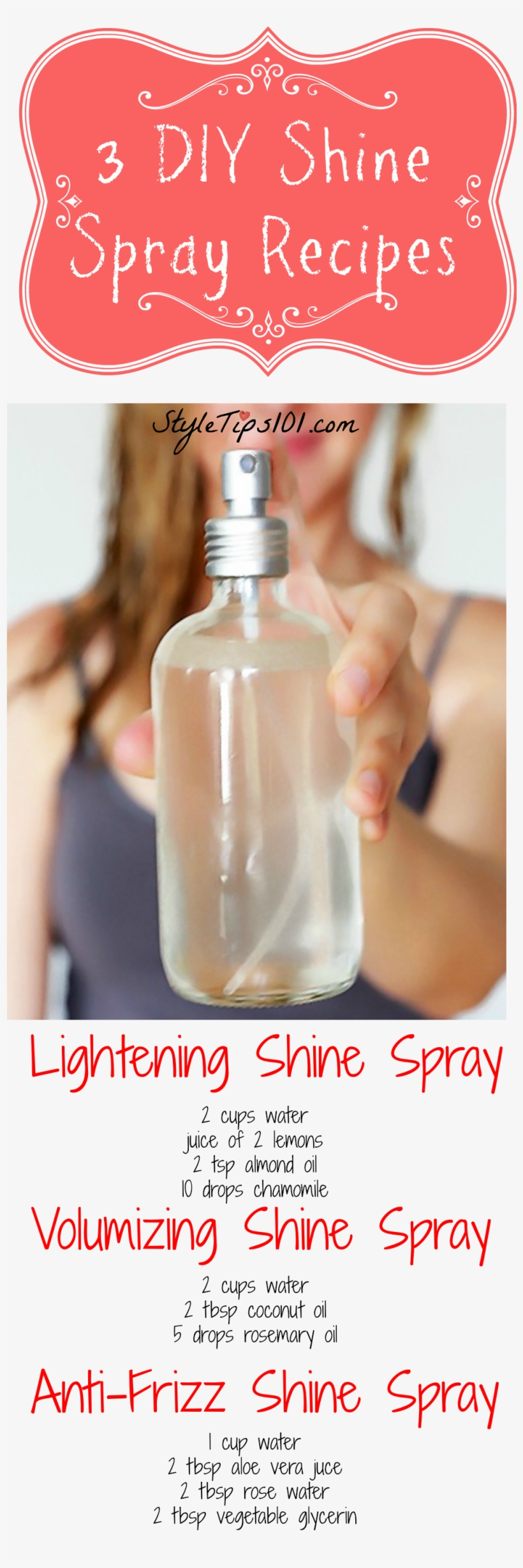 Rose Water Diy For Hair Archivosweb - Diy Curl Volumizing Spray, transparent png