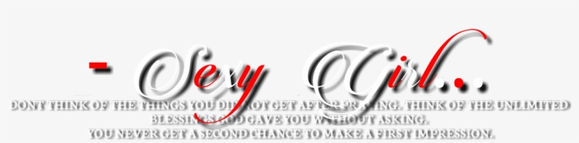 New Stylish Girl Png By Me - Calligraphy, transparent png