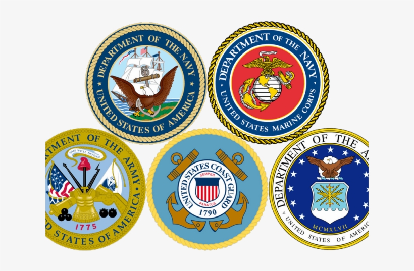 Air Force Clipart Military Emblem - 5 Seals Of The Military, transparent png