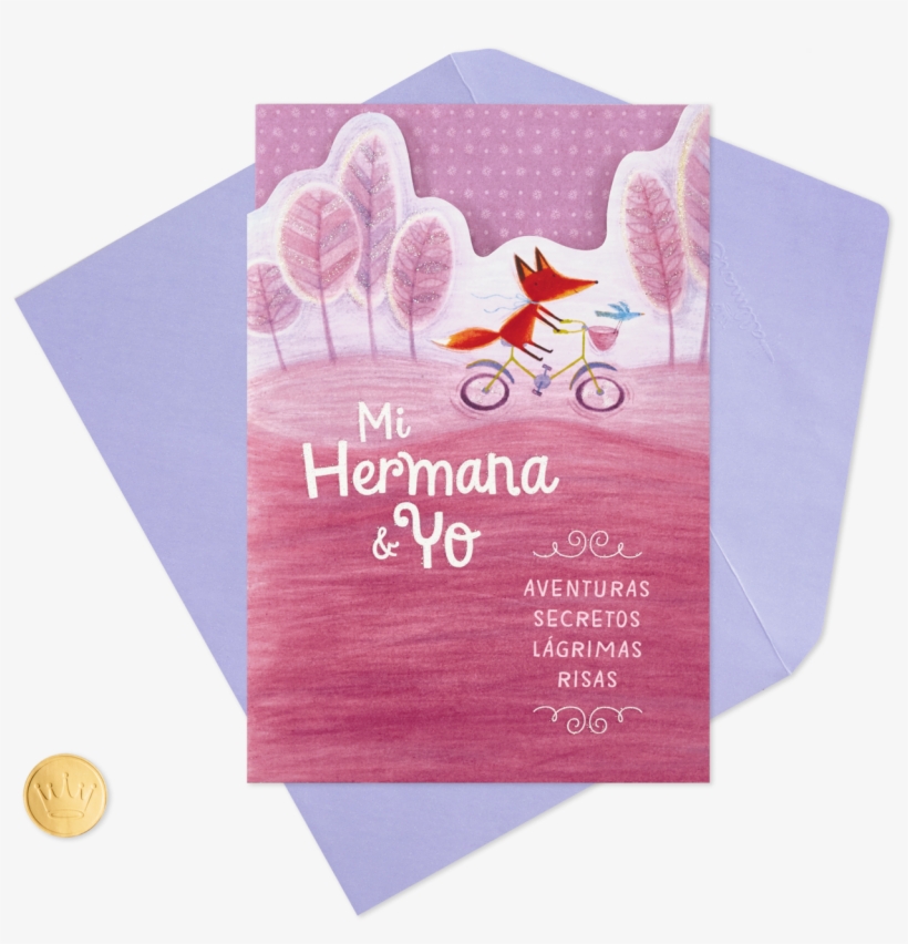 Fox On Bike Spanish-language Valentine's Day Card For - Envelope, transparent png