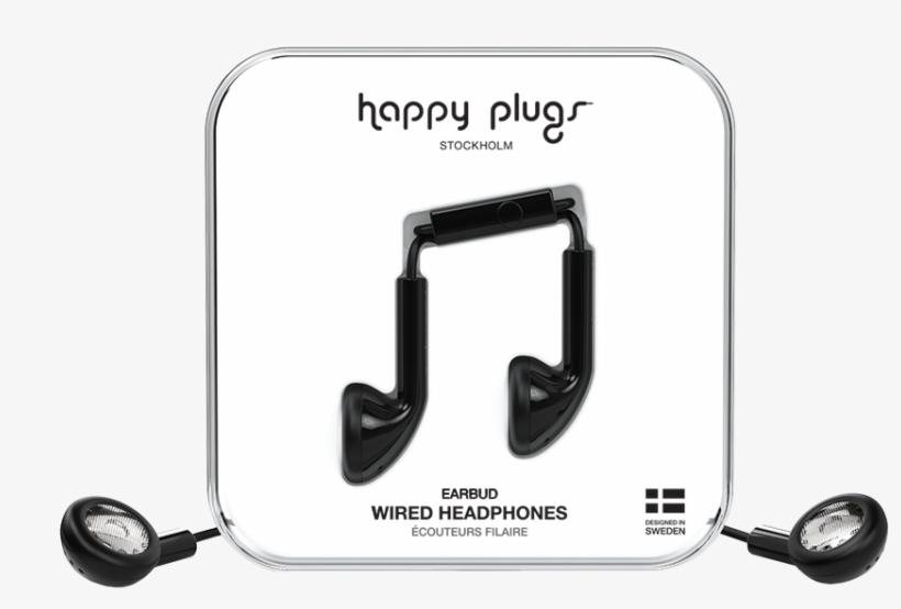 Earbud Black - Happy Plugs Earbud, transparent png