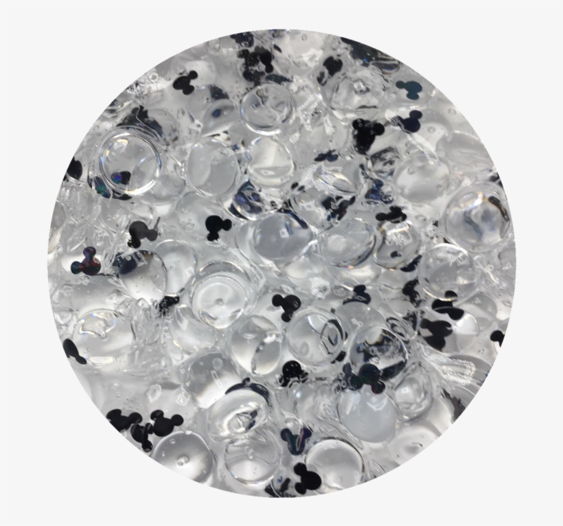 Oh Mickey Fishbowl Slime A Clear Fishbowl Slime With - Clear Slime Black Glitter, transparent png