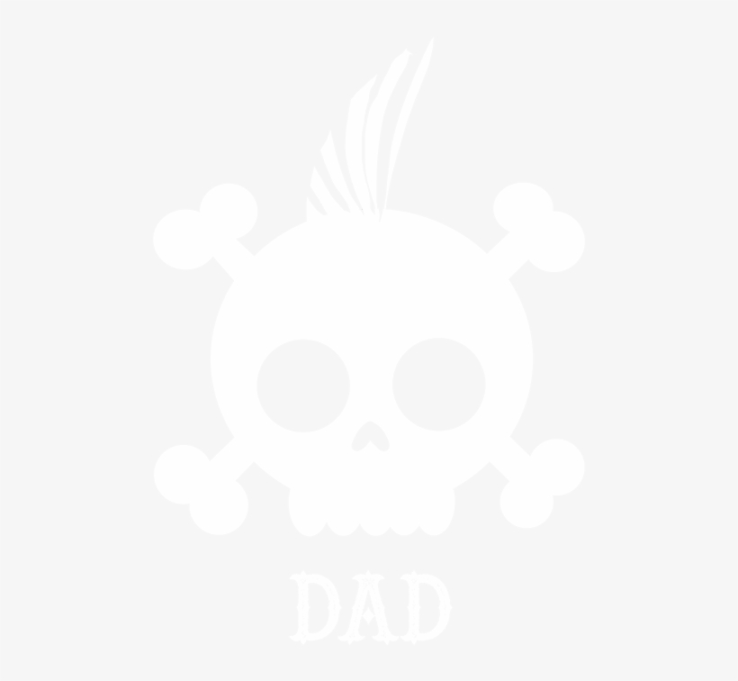Dad White Skull Mohawk - Illustration, transparent png