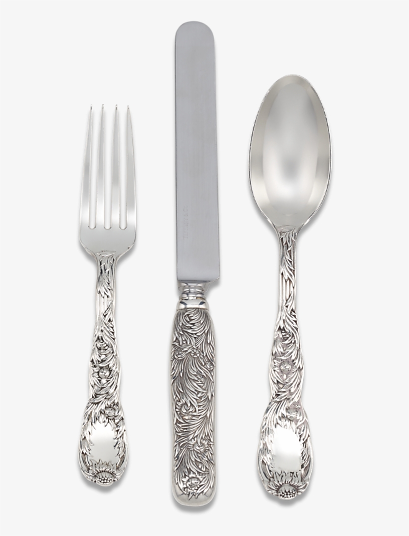 Chrysanthemum Flatware Service, 252 Pieces - Knife, transparent png