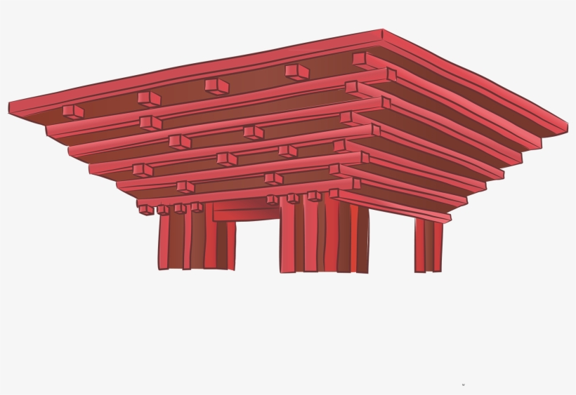 China Pavilion Red Sign Sights Png And Vector Image - Shed, transparent png