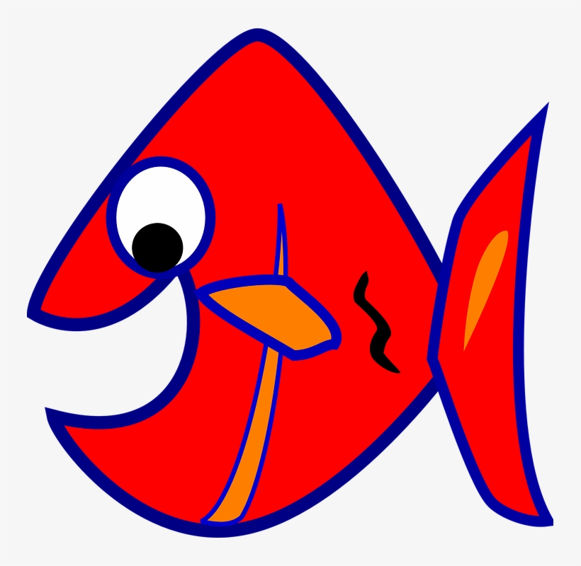 Piranha, Fish, Piraña, Red, Orange, Cartoon, Comic - ปลา การ์ตูน สี แดง, transparent png