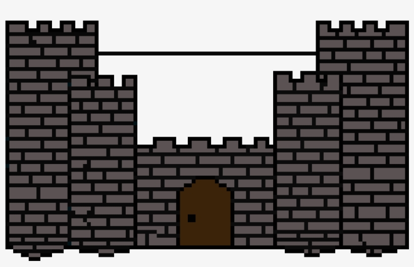Castle - Castle Wall Pixel Art, transparent png